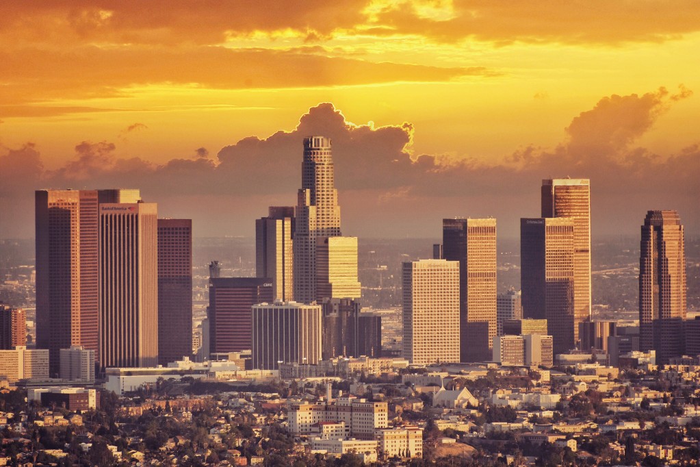 LA skyline - office buildings and coworking spaces